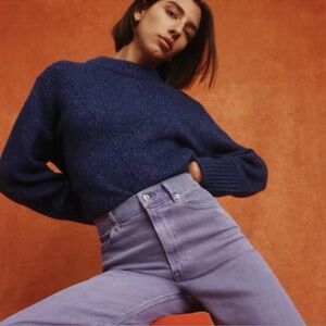 NWT Everlane The Way High Waisted Jean 26 Achroma Day Break Wide Leg Organic